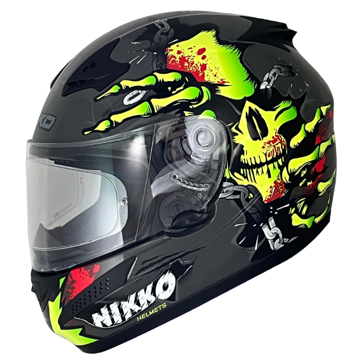 N-76 SKULL-GRAY GREEN